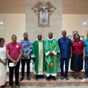 Delegation from St. Joseph the Worker Catholic Church, Weija, with Rev. Fr. Betuyre and some Evangelization Committee Members