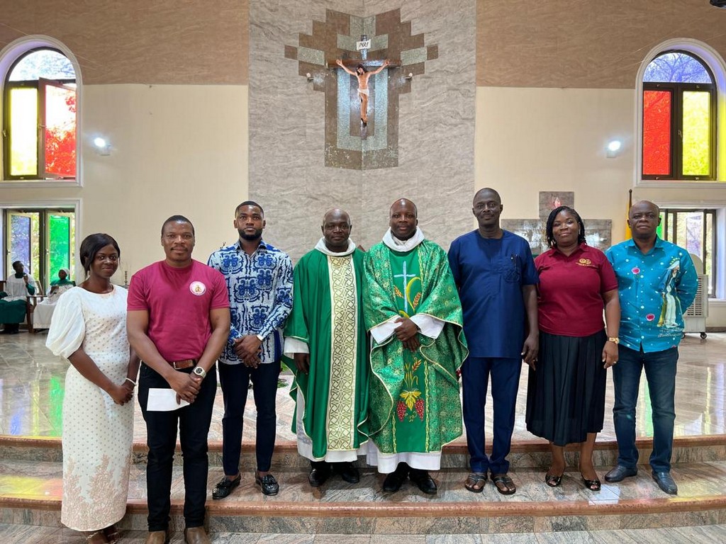 Delegation from St. Joseph the Worker Catholic Church, Weija, with Rev. Fr. Betuyre and some Evangelization Committee Members